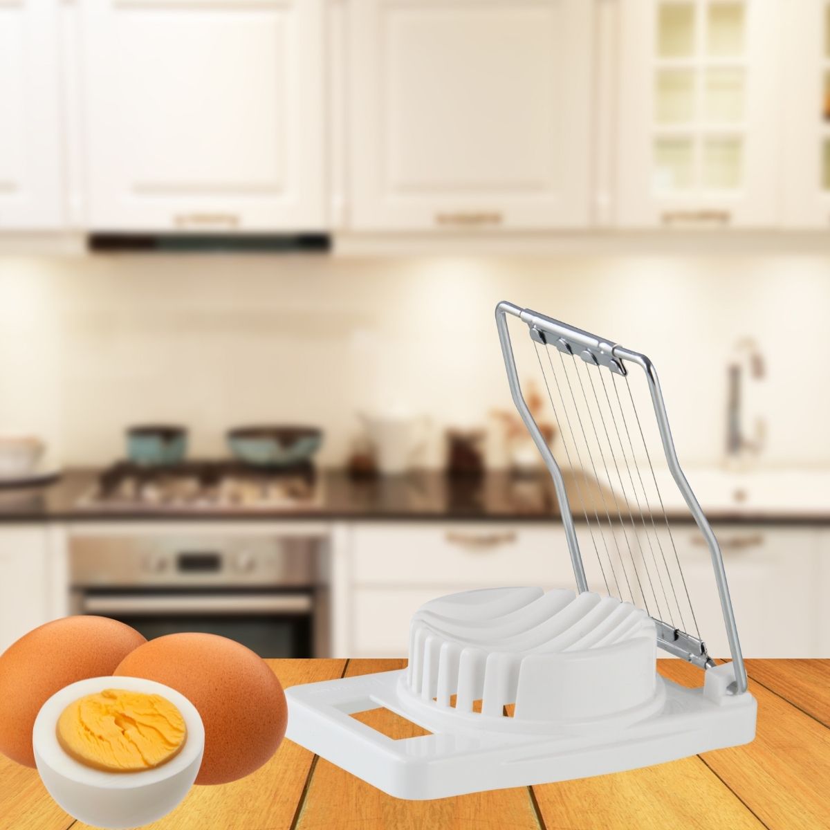 Coupe-œuf dur plastique et inox  Handmade Tradition Fackelmann - Mathon - 2