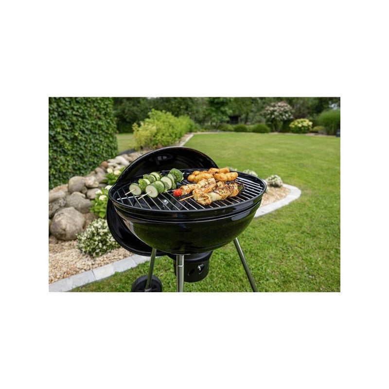 Barbecue Charbon De Bois Diam 57 3 Pieds 2 Roues Tablette Basse Cook In Garden - Ch041t Cook