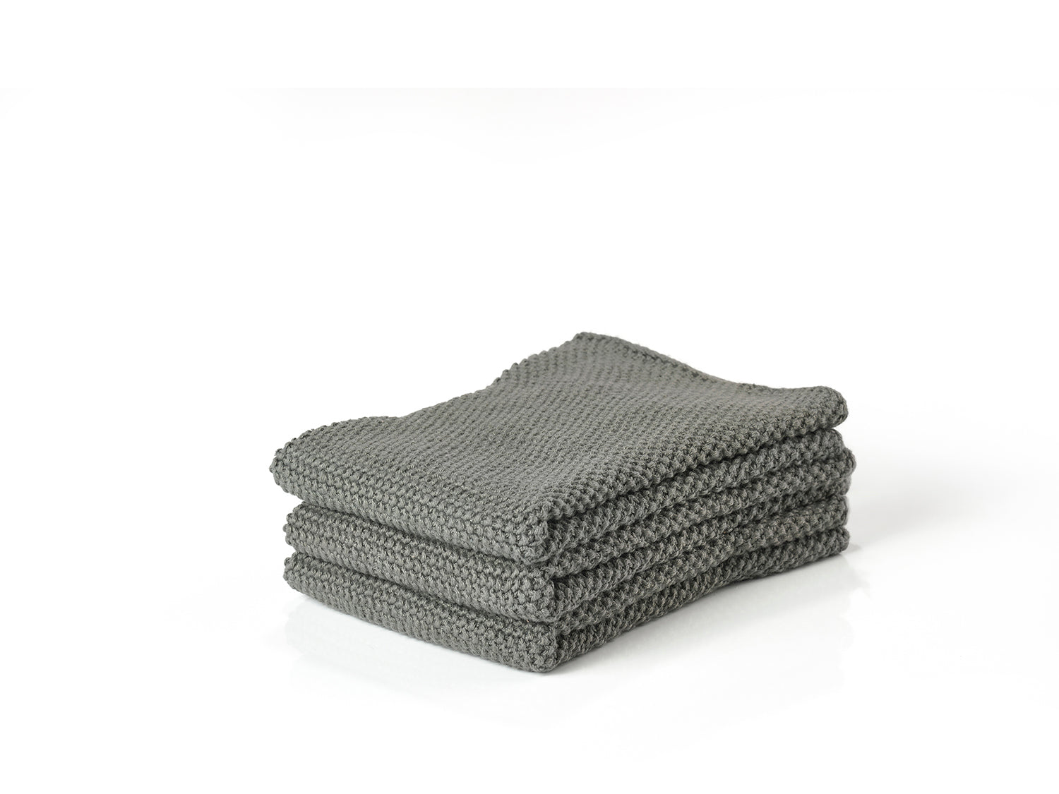 Lot de 3 lavettes en coton Vert olive Zone Denmark - Mathon