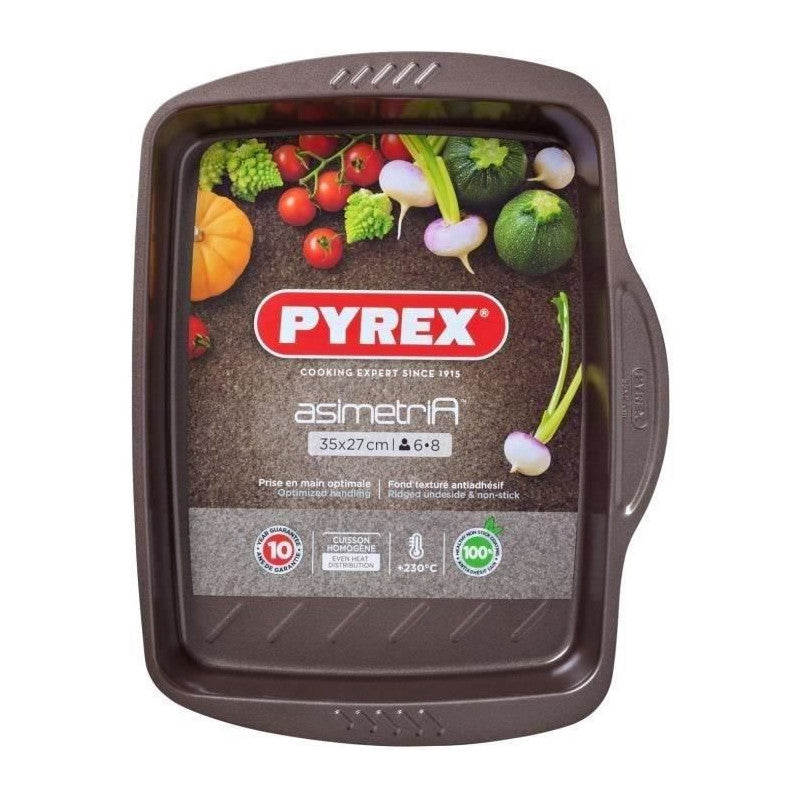 Plat A Four -   - 1452053 - Rectangulaire - En Acier - 35 X 27 Cm Pyrex - Mathon - 1