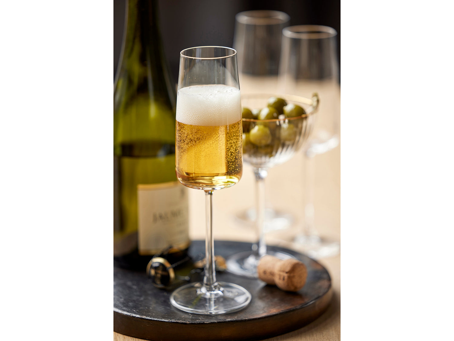 Set de 4 flûtes à champagne ZERO 30cl en cristal sans plomb Transparent Lyngby Glas - Mathon - 7
