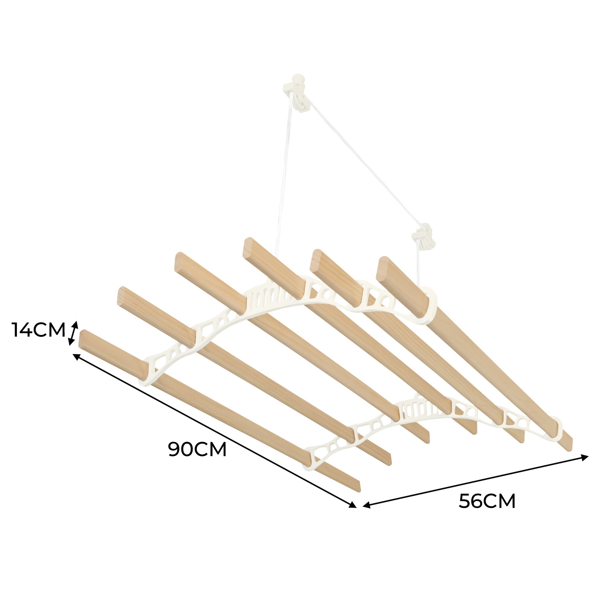 Etendoir à Linge Suspendu de 0,9 Mètre - Ivoire Monstershop - Mathon - 5