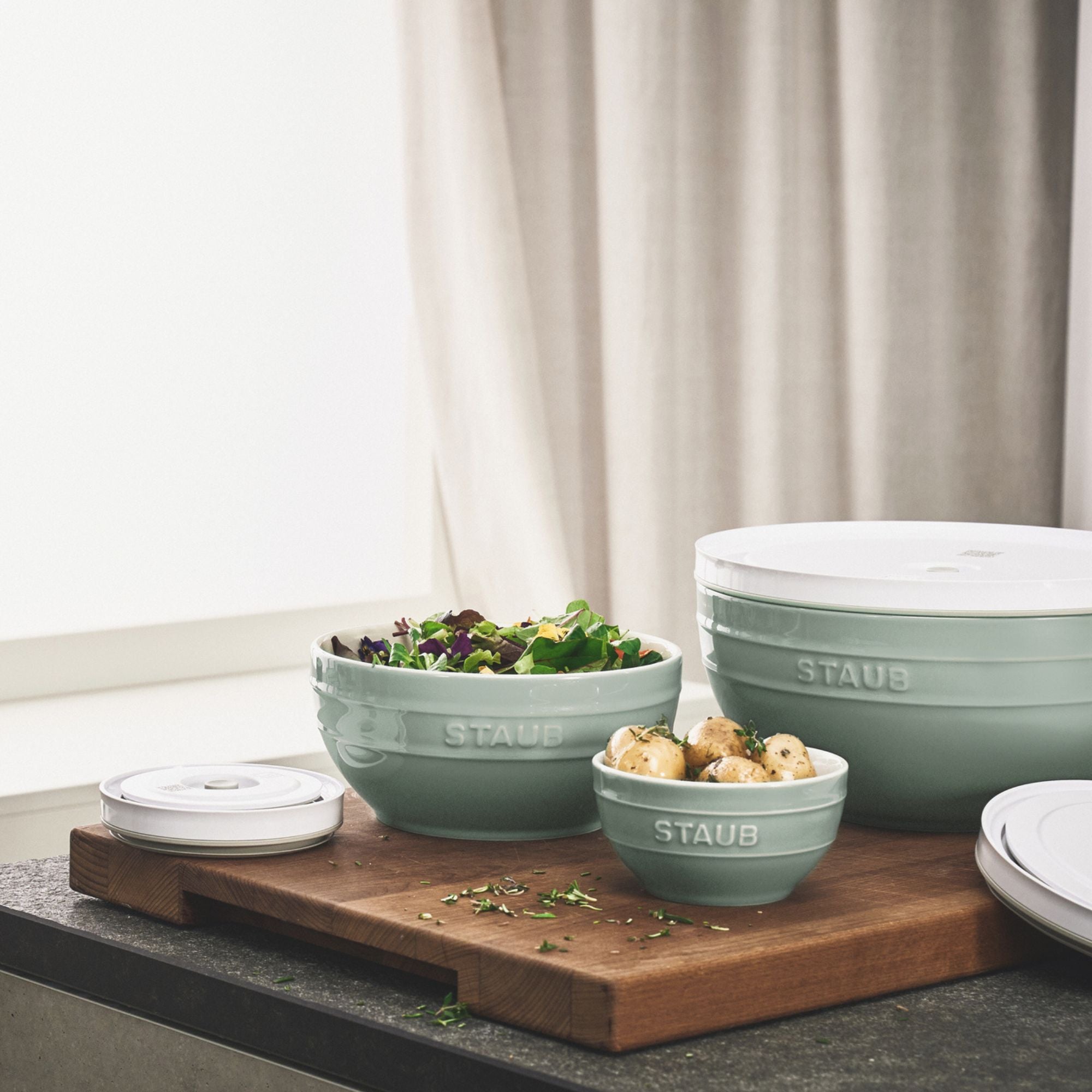 Bol 24 cm, Céramique, Eucalyptus Staub - Mathon - 3