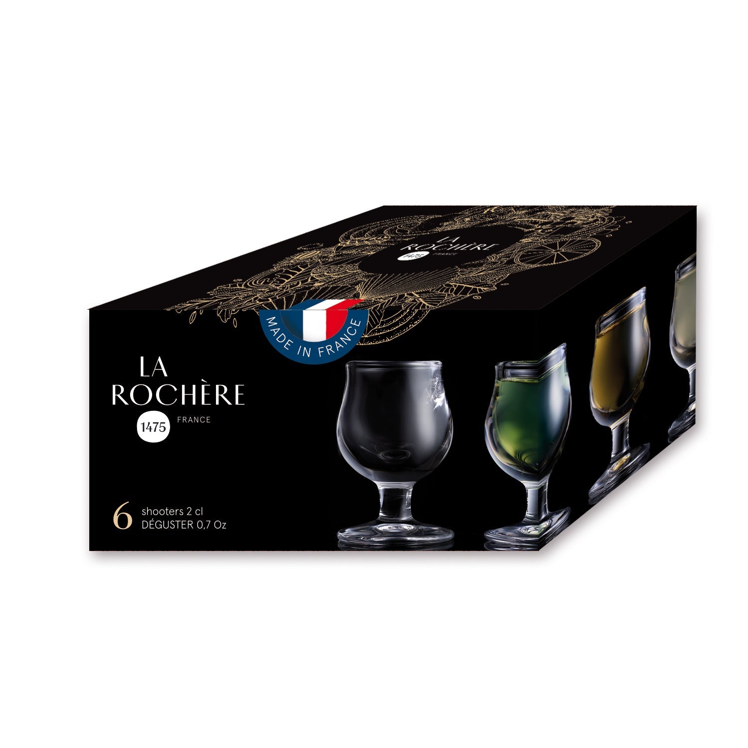 Lot de 6 verres à liqueurs 2cl La Rochère - Mathon - 6