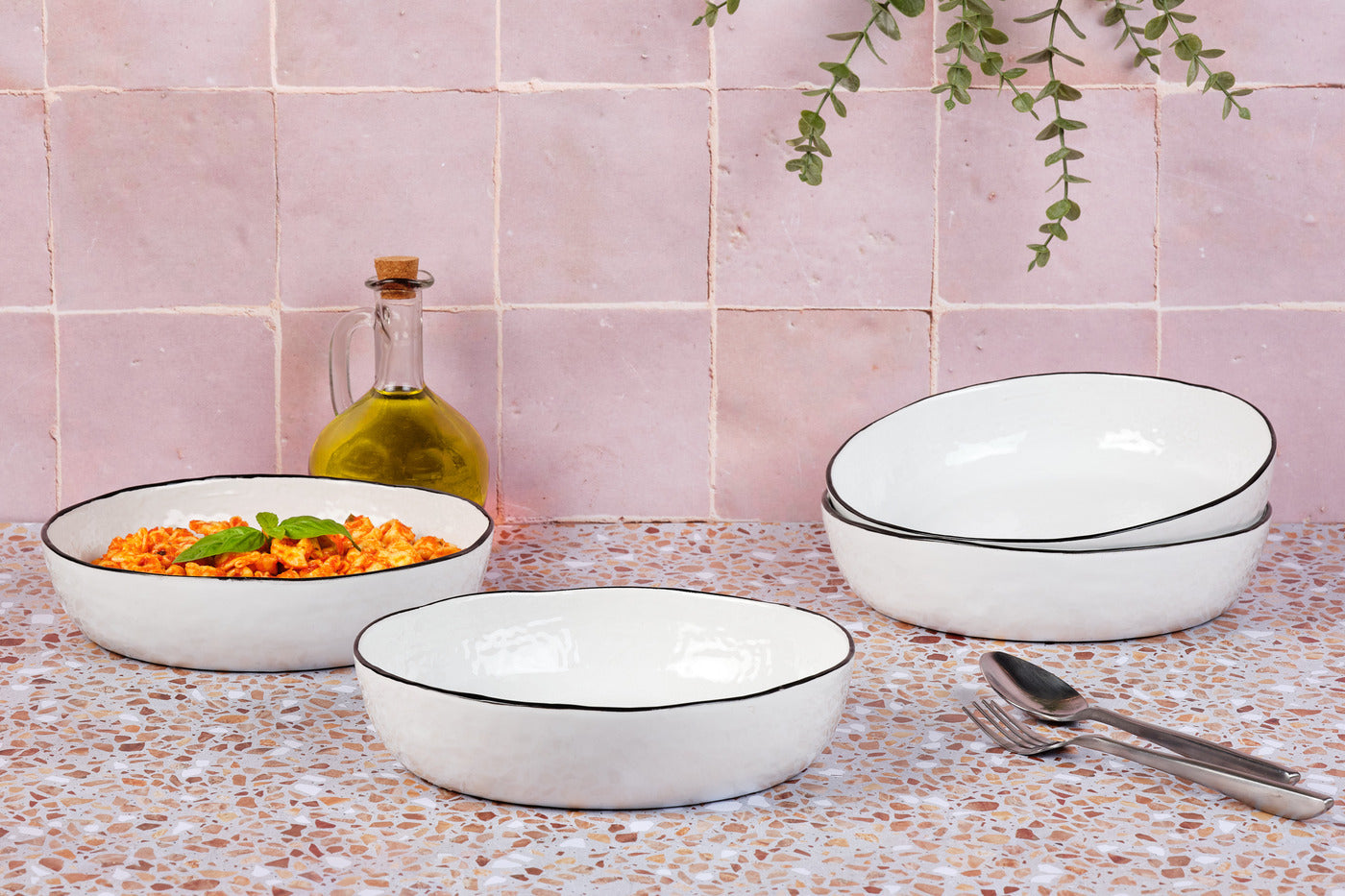 Assiette creuse PURE Ø21,5cm - 4 pièces - Blanc Neige Björn - Mathon - 2