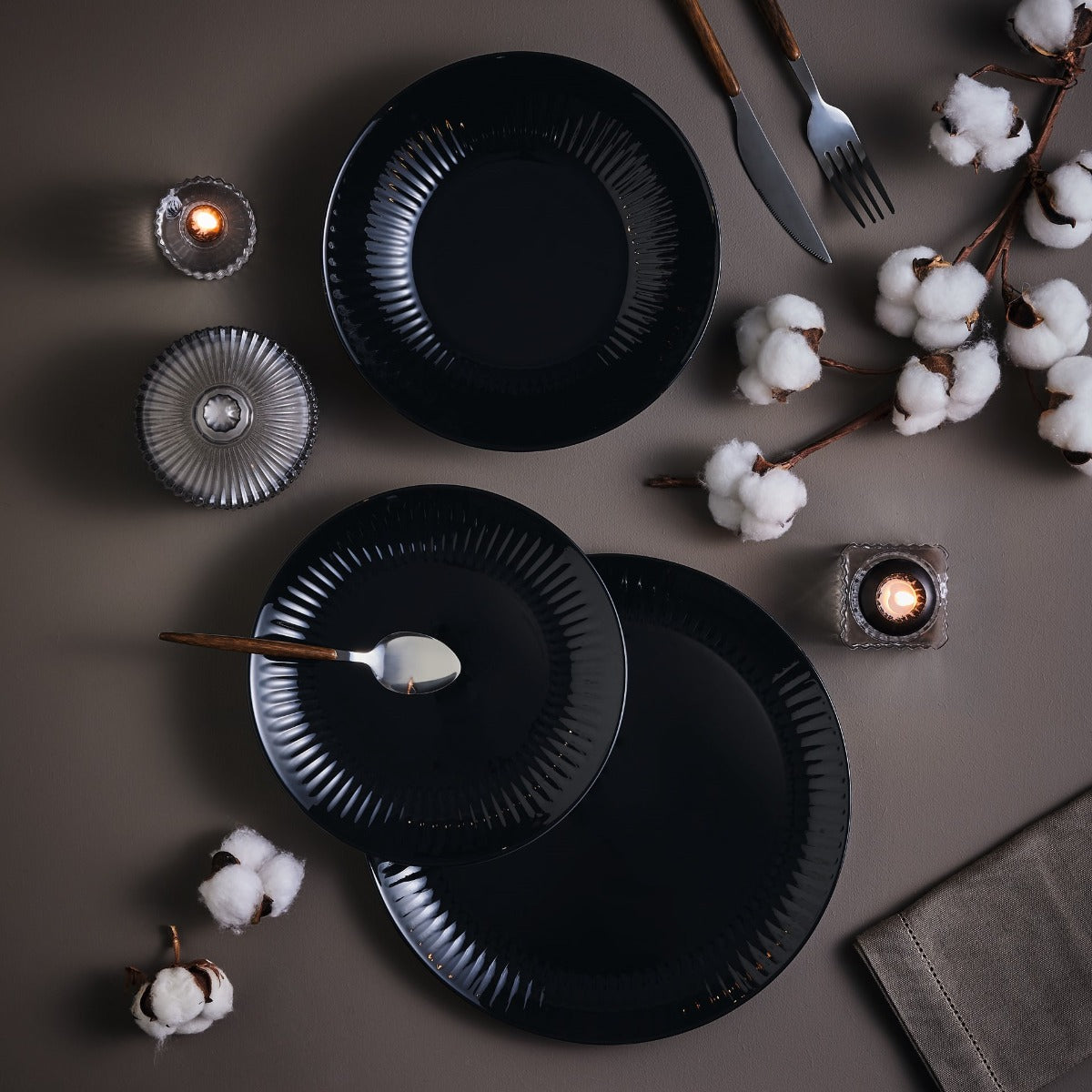 Service de table 18 pcs Cottage Noir - Luminarc Luminarc - Mathon - 6