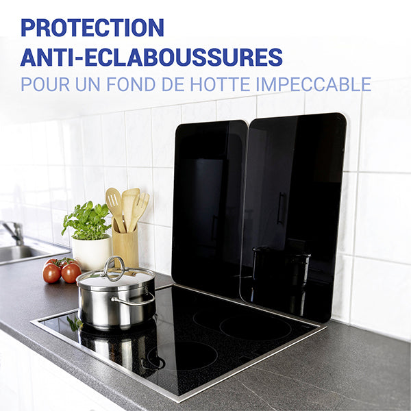 Set de 2 couvres plaques Noir 30 x 52 cm Wenko by Maximex - Mathon - 6