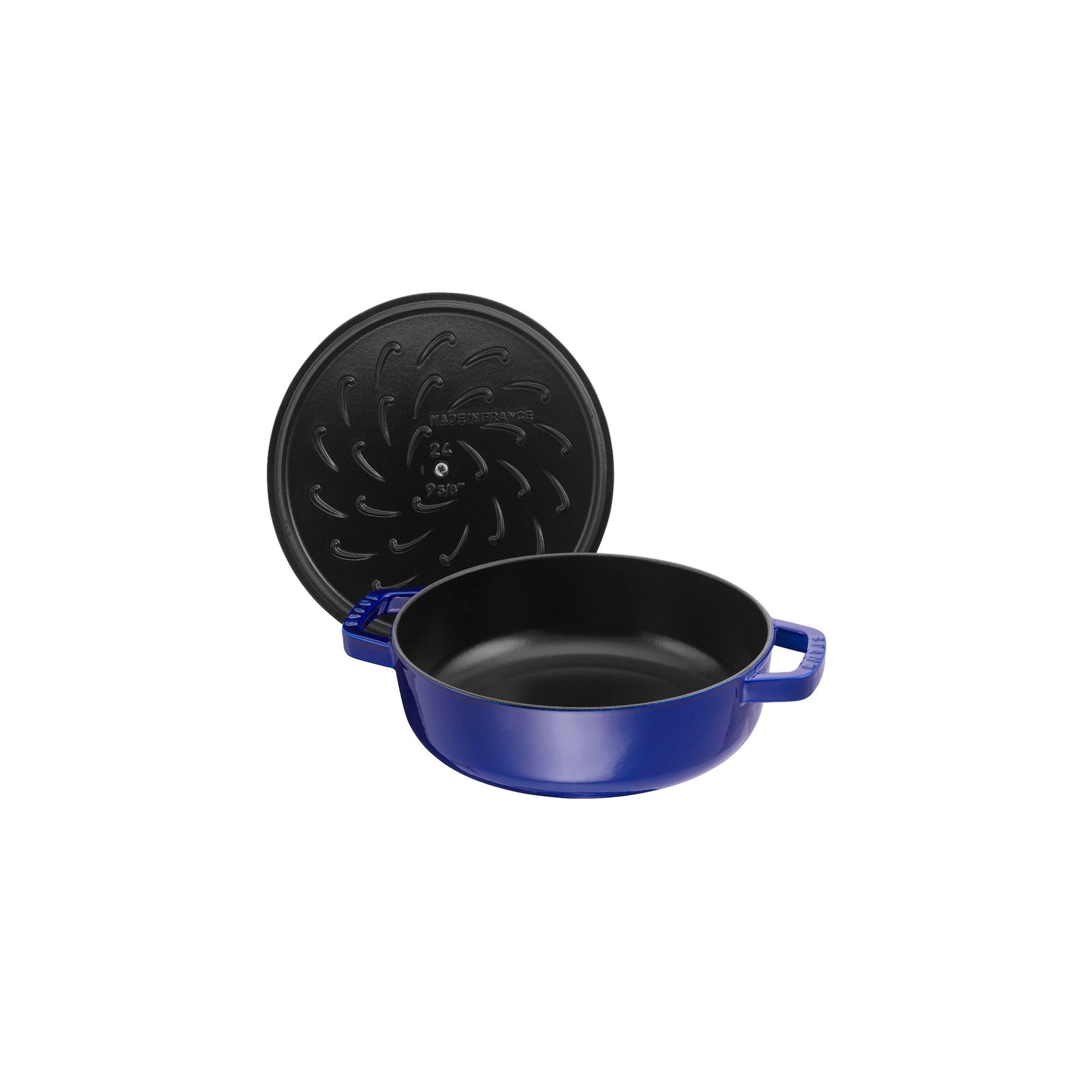 Sauteuse Chistera, Fonte, 28 cm, Bleu intense Staub - Mathon - 2