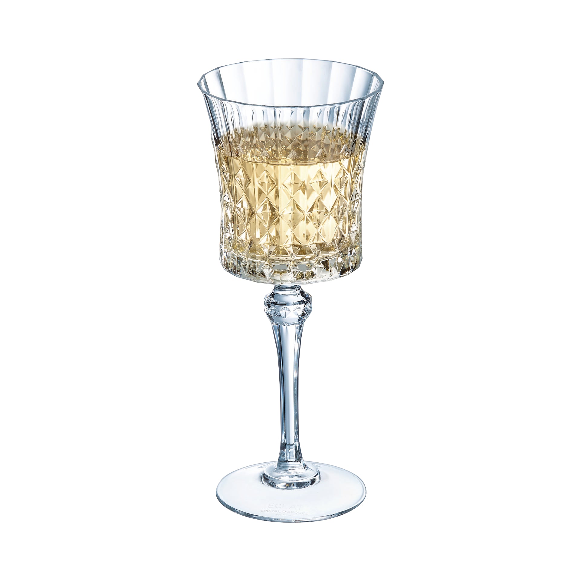 4 verres à pied 27cl Lady Diamond Cristal d