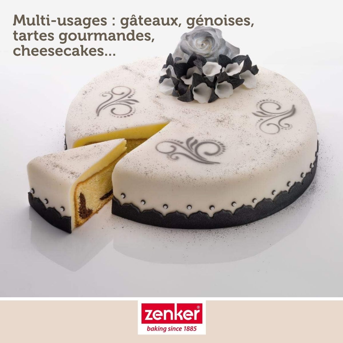 Moule à manqué à charnière Zenker Crème noir 27 cm Zenker - Mathon - 5