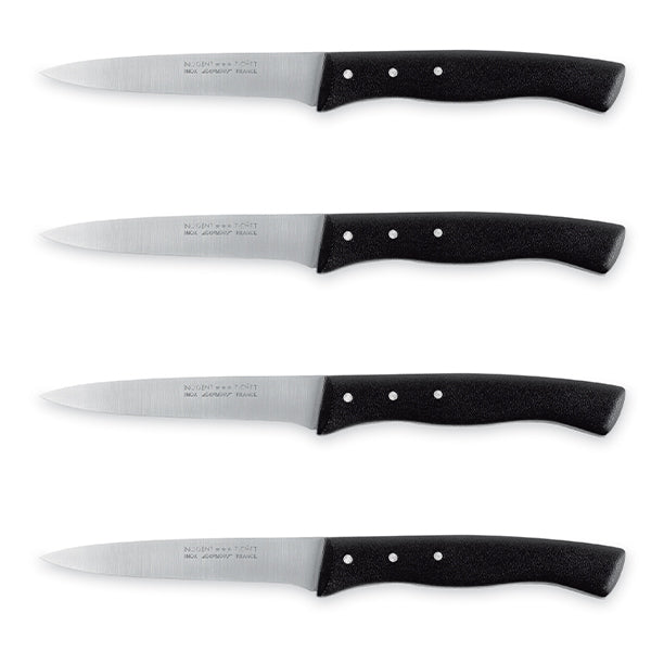Lot de 4 couteaux grillade lame 11 cm Affidentée avec protection Nogent - Mathon