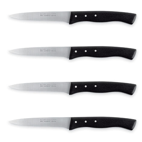 Lot de 4 couteaux grillade lame 11 cm Affidentée avec protection Nogent - Mathon