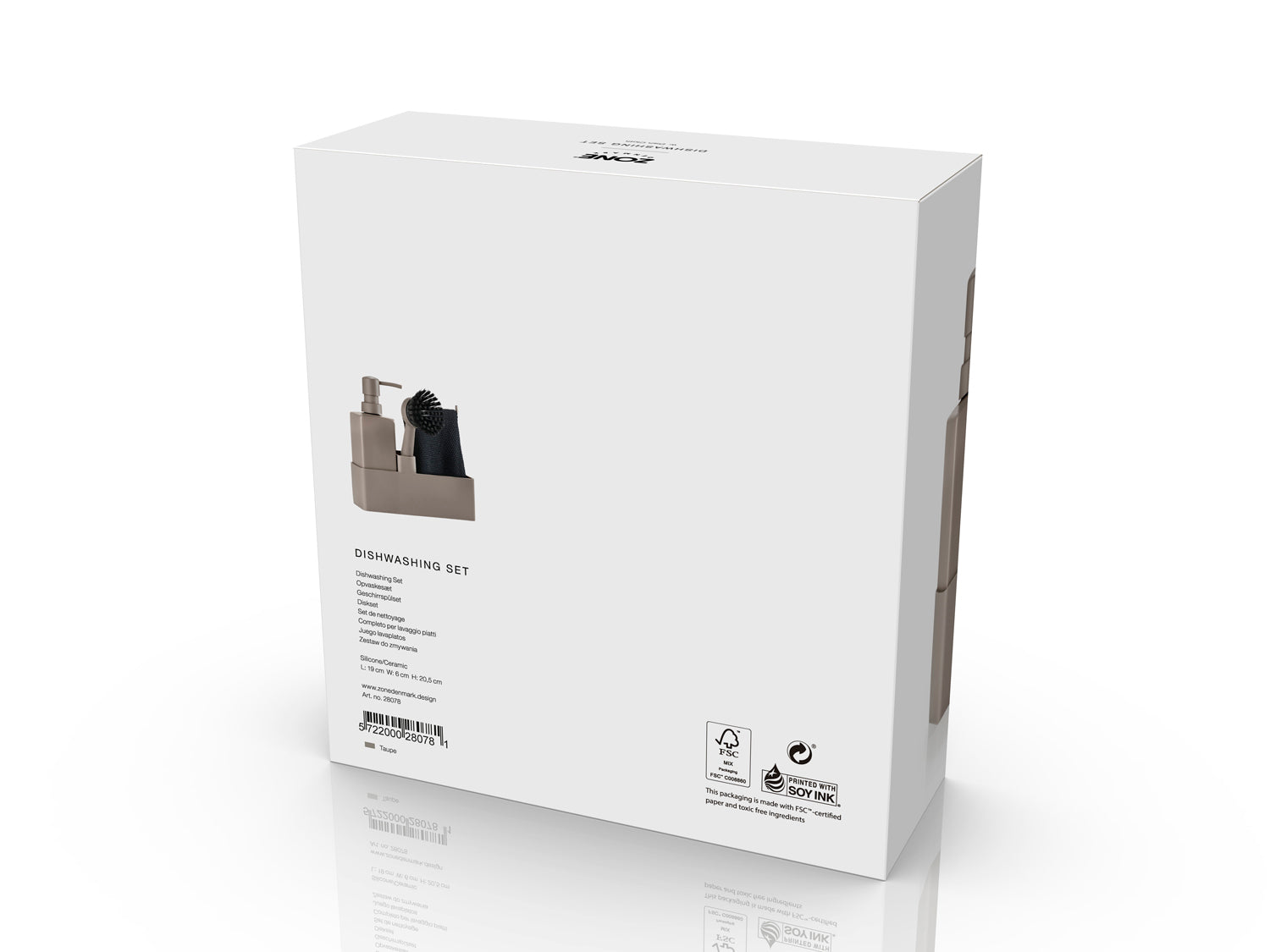 Set de vaisselle 4 pièces en silicone et céramique Taupe Zone Denmark - Mathon - 3