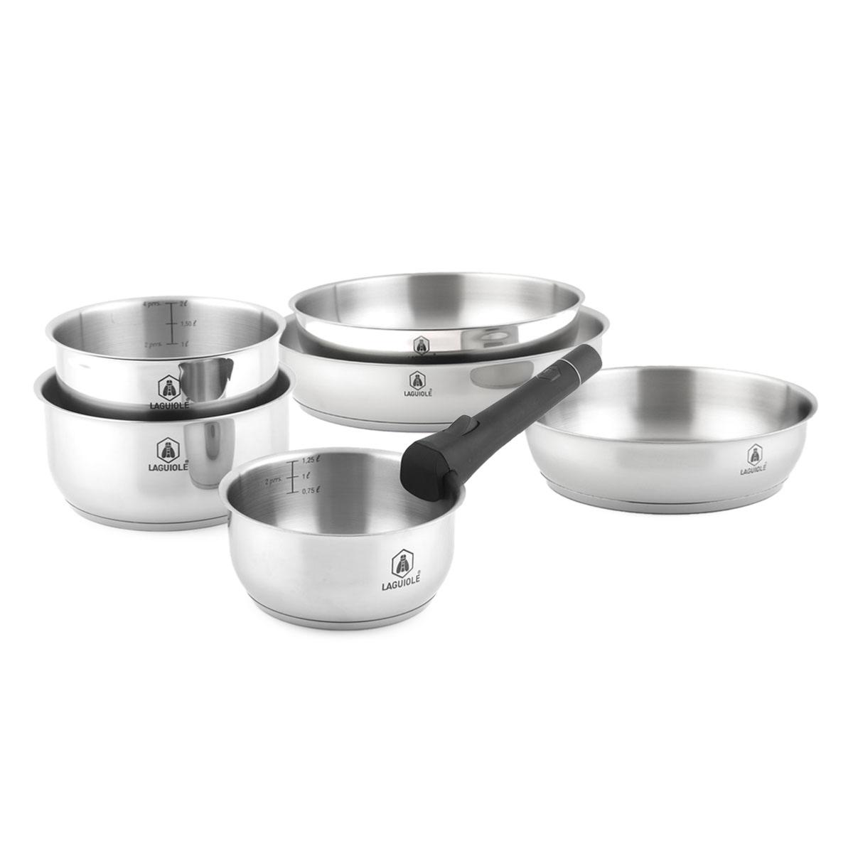 Set de 7 pièces inox amovible "Réactif" Laguiole Cuisson - Mathon - 1