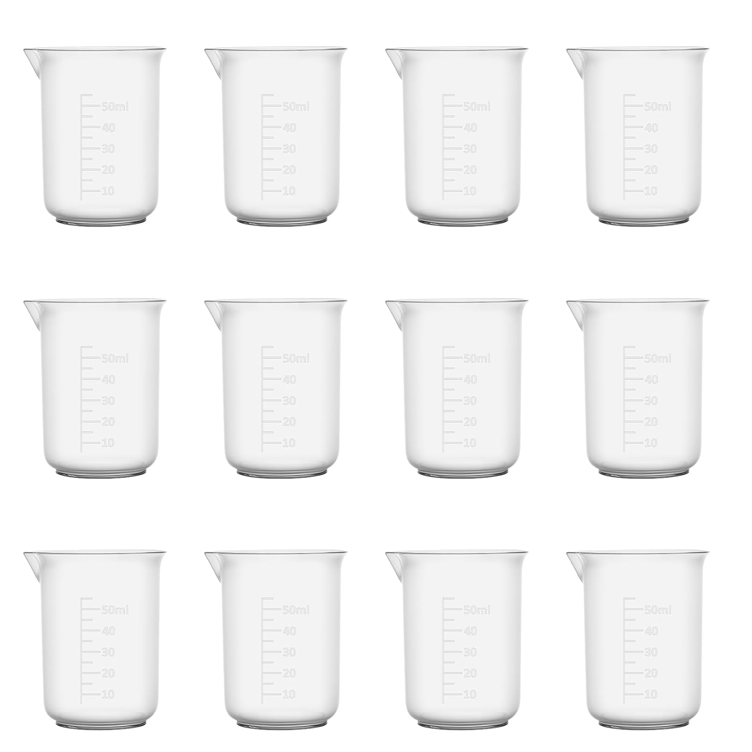 Lot de 12 verres doseurs en plastique 50 ml Vendos85 - Mathon