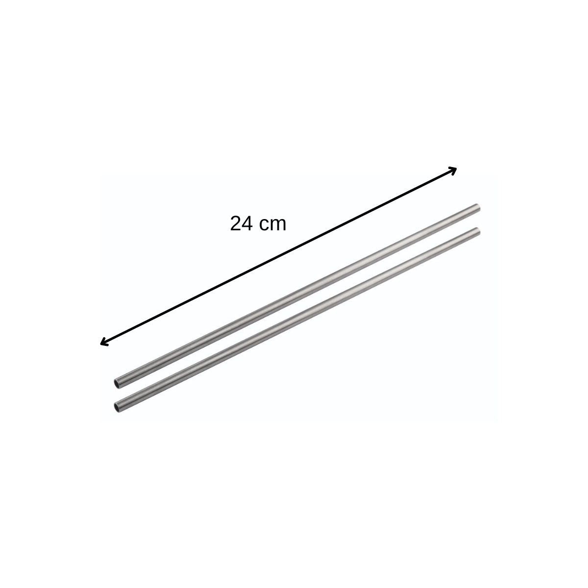 Lot de 8 pailles en inox avec 2 goupillons de nettoyage 24 cm  Bar Concept Fackelmann - Mathon - 3