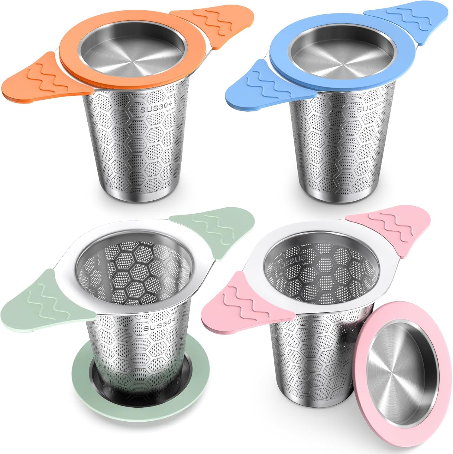 Lot de 4 infuseurs à thé en acier inoxydable Vendos85 - Mathon