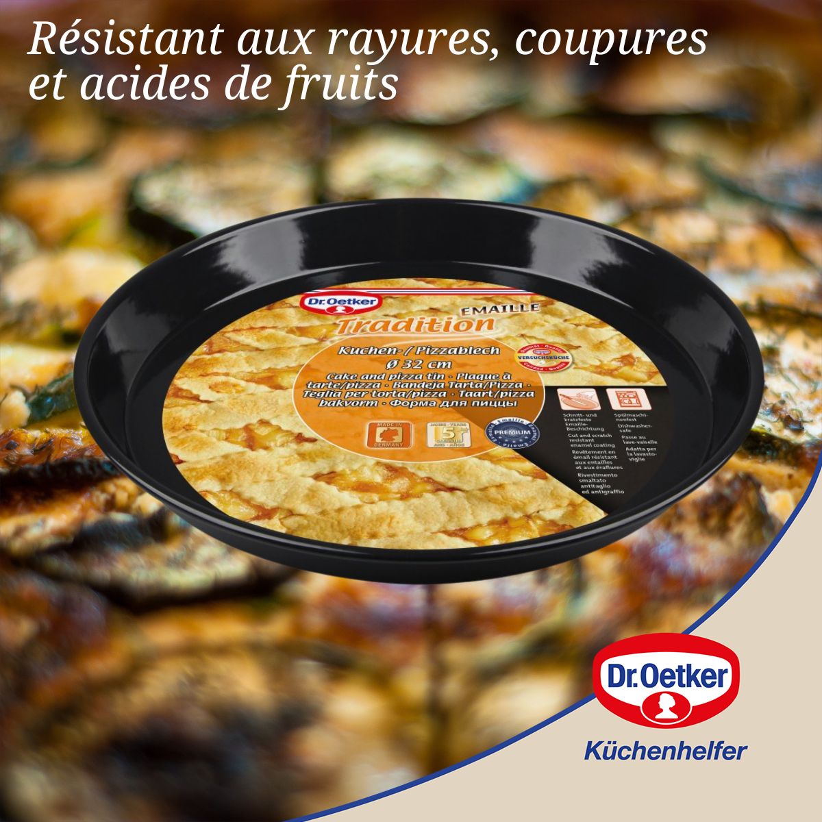 Plat à four pour tartes et pizzas 32 cm  Tradition Dr. Oetker - Mathon - 5