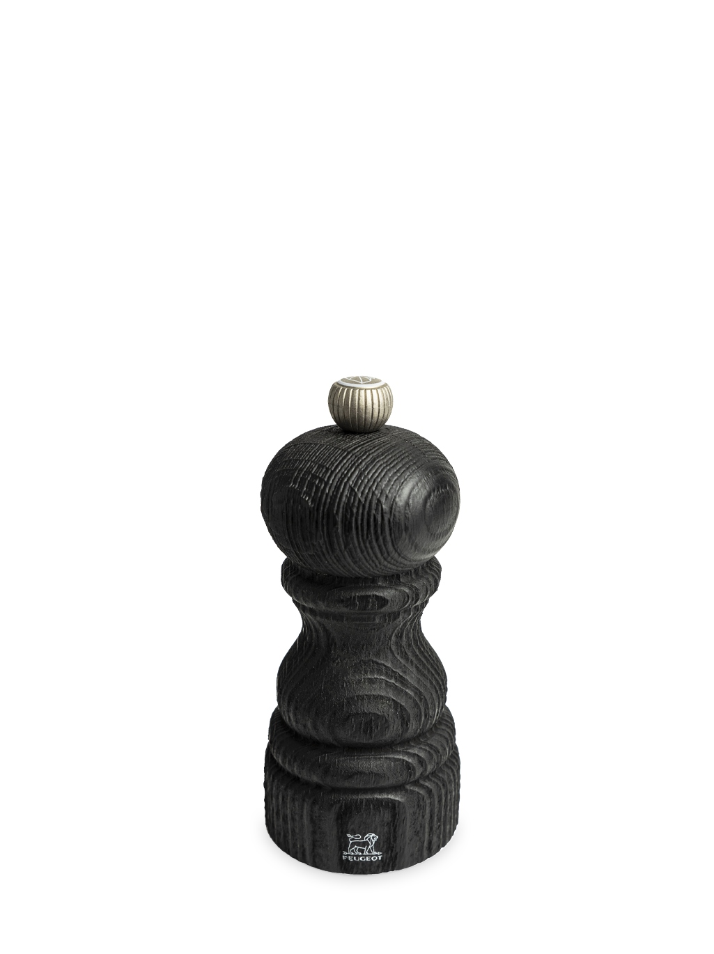 Paris Nature Black Moulin à sel manuel en bois upcyclé, noir, 12 cm - 5in Peugeot - Mathon - 1