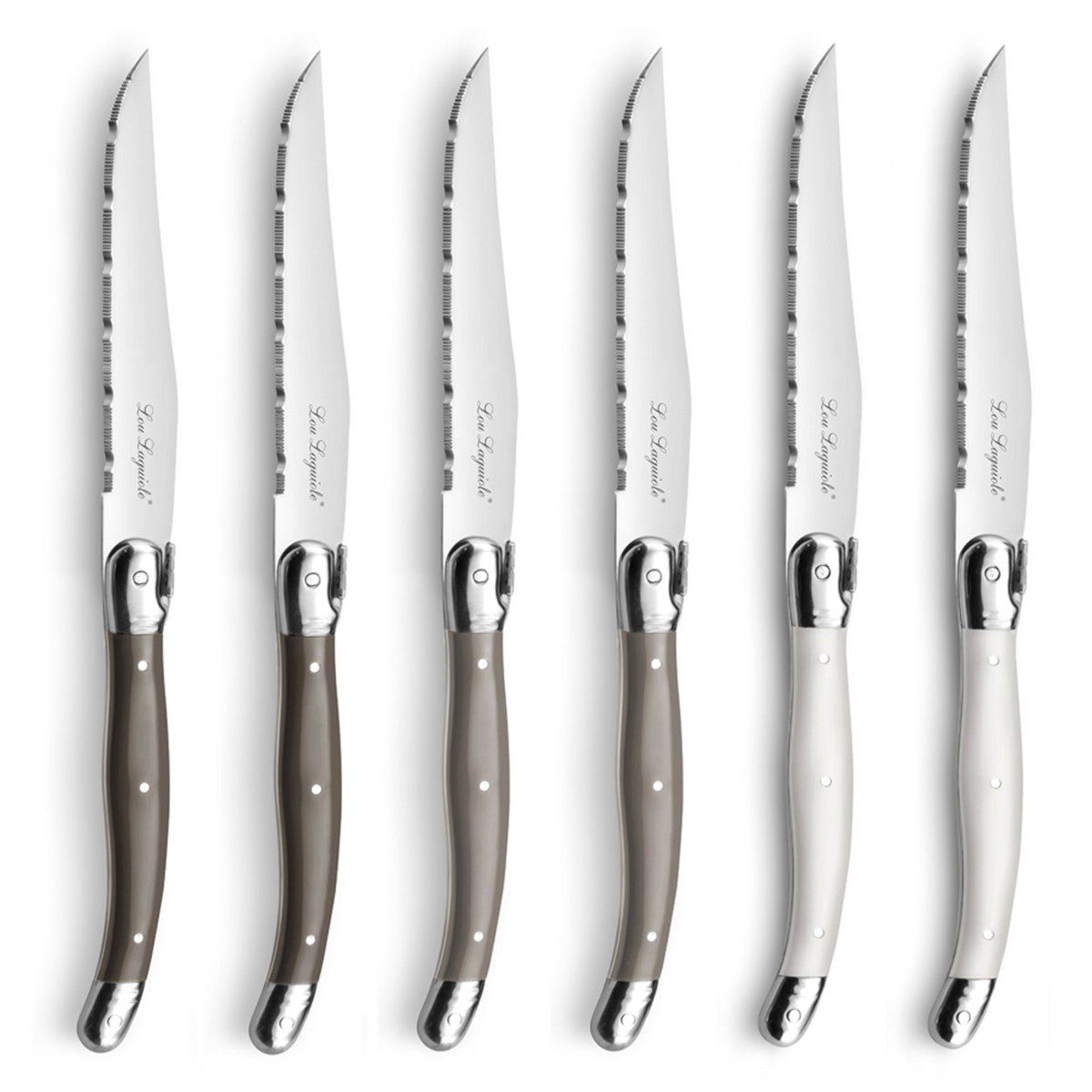 Tradition - Coffret 6 couteaux steak Couleurs mixées Lou Laguiole - Mathon - 1