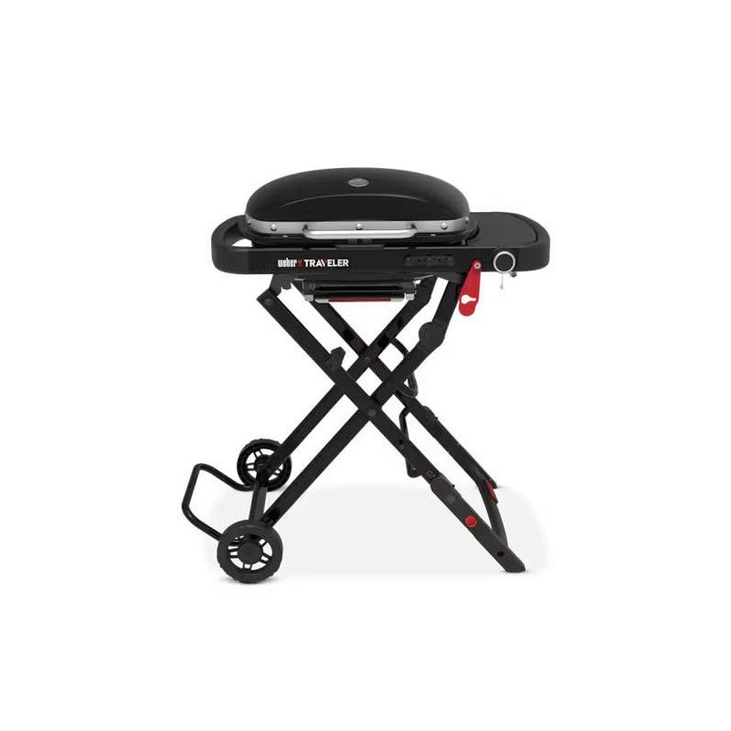 Barbecue A Gaz - Weber - Traveler Compact - Noir - Chariot Pliable - 2.2 Kw Weber - Mathon - 1