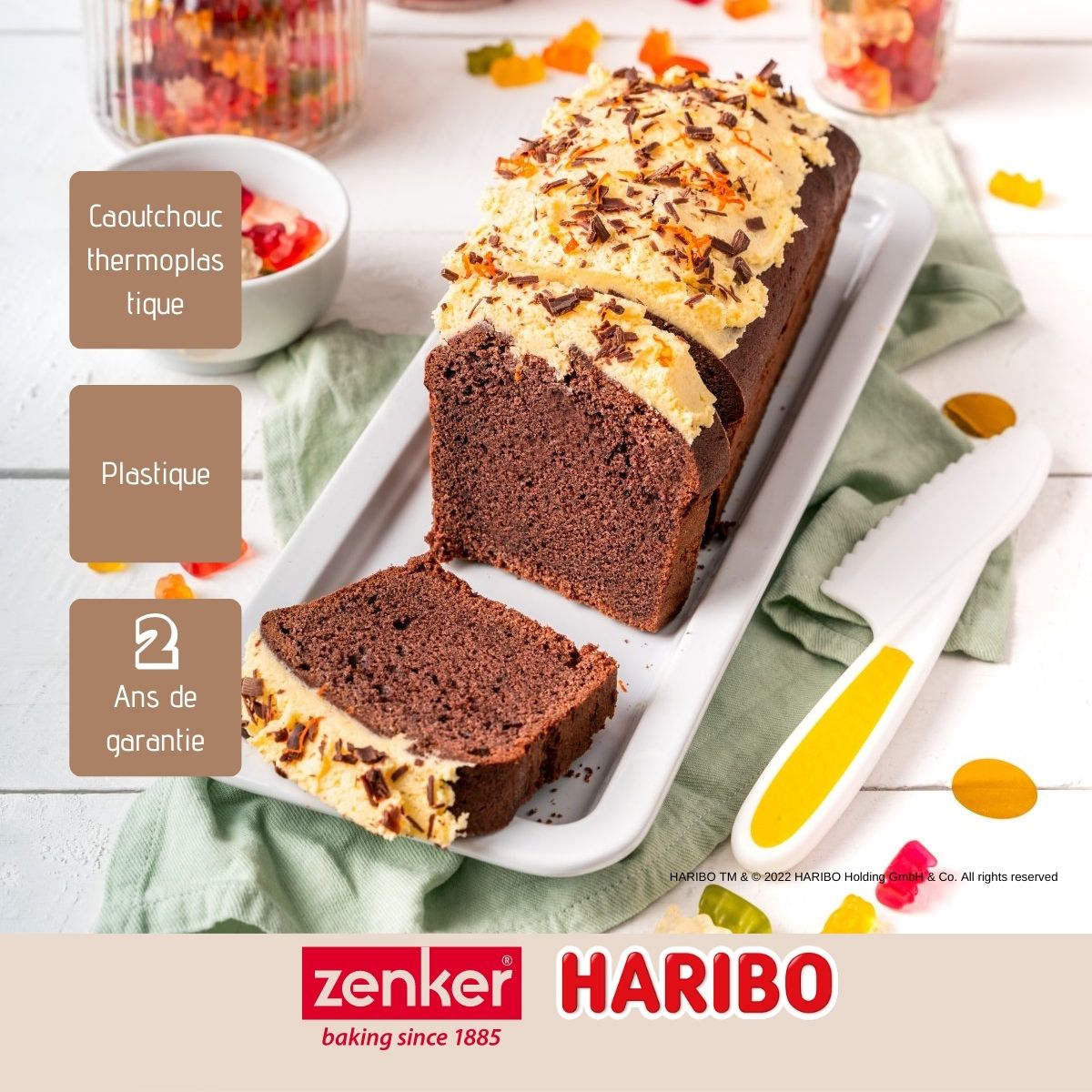 Couteau de cuisine pour enfant en plastique 22,2 cm Zenker Haribo Zenker - Mathon - 4