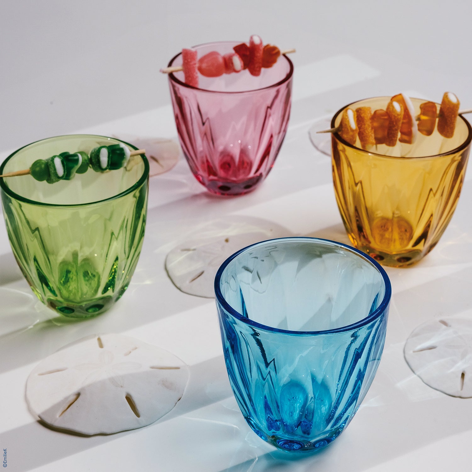 Coffret de 4 verres à eau  4 couleurs La Rochère - Mathon - 2