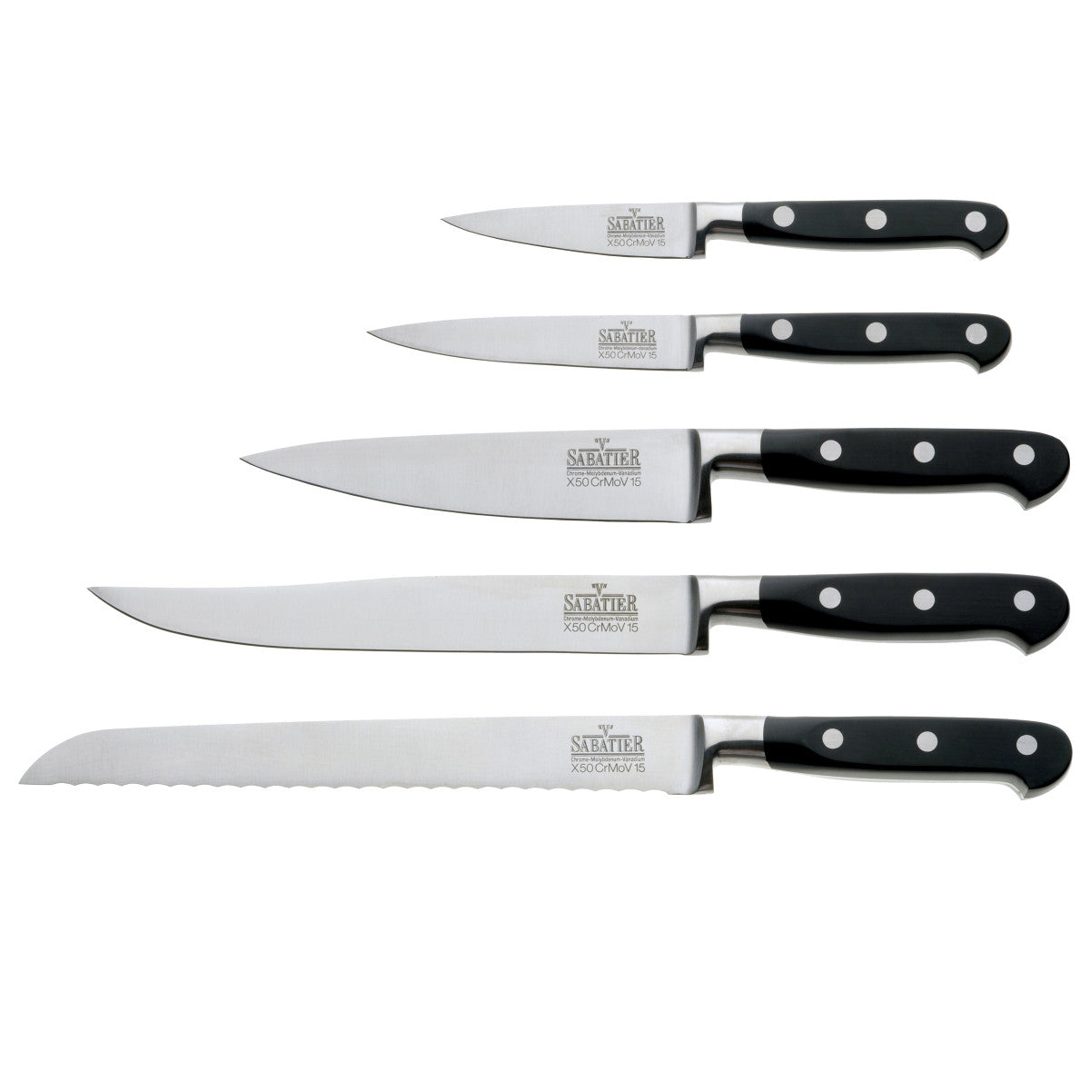 V Sabatier Rock - Bloc 5 couteaux de cuisine Richardson Sheffield - Mathon - 2