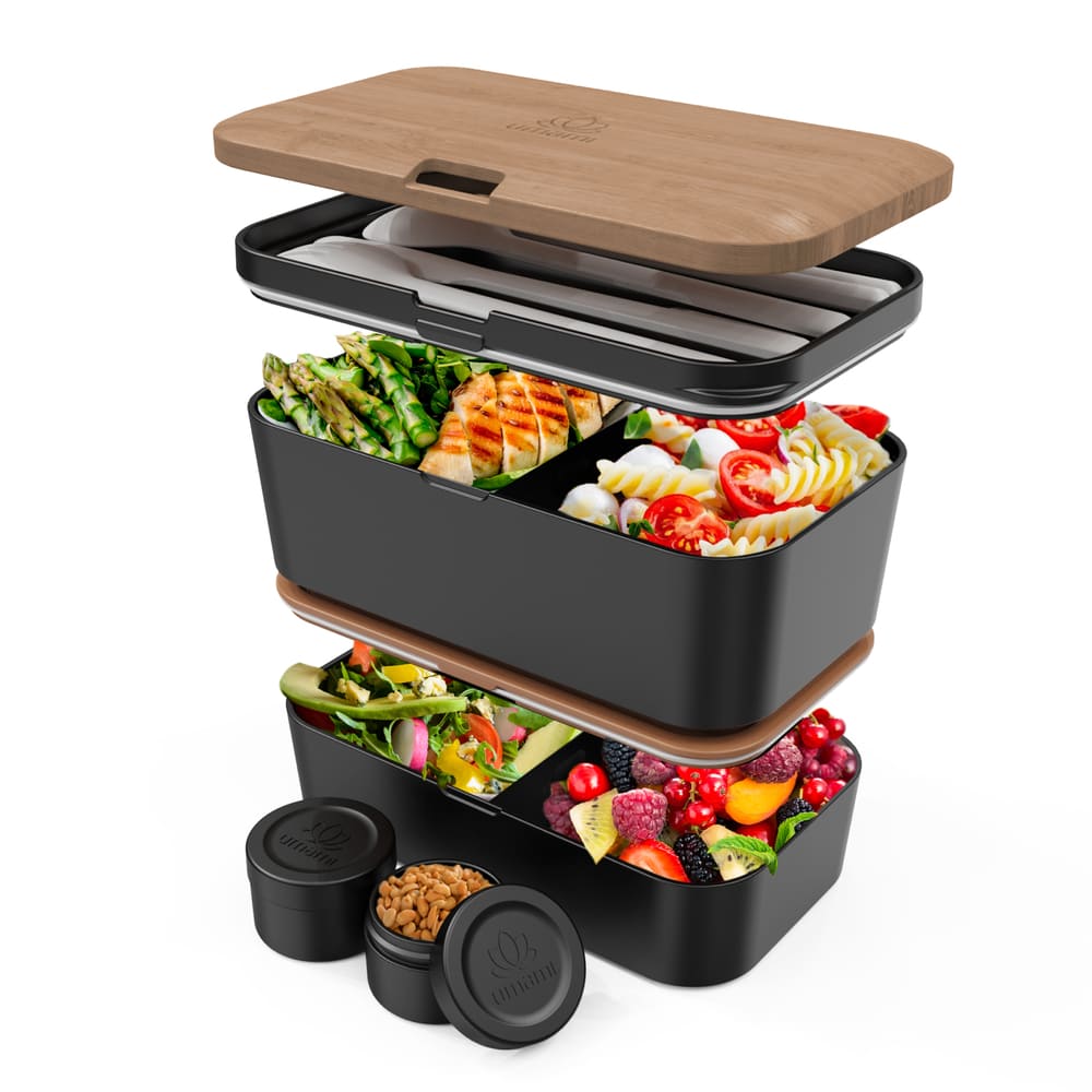 Bento Encastrable 1,5 l noir et bois de cerisier Umami - Mathon - 2