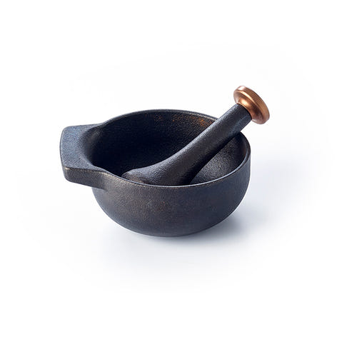 Mortier avec pilon 11 cm Nori noir Beka - Mathon - 1