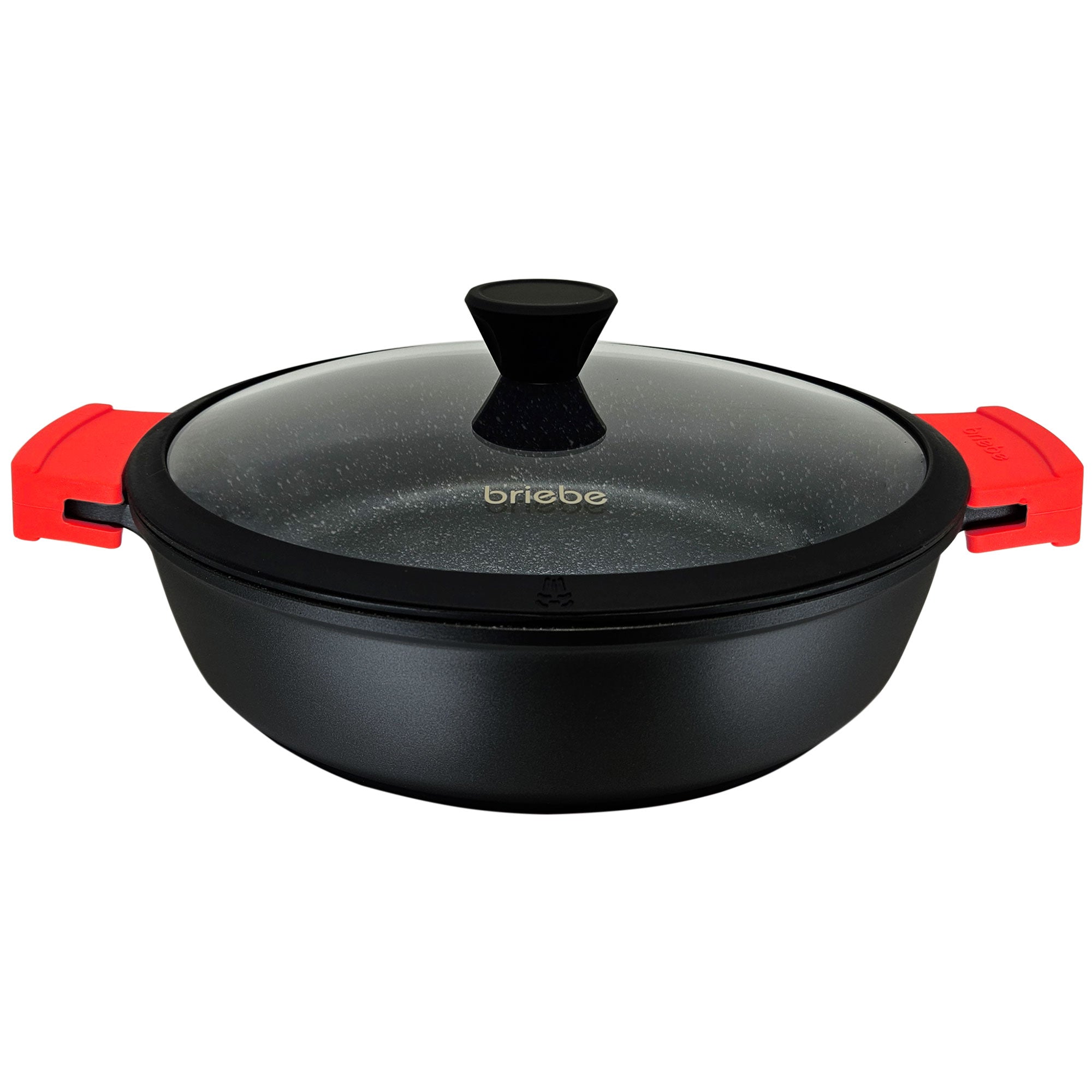 Casserole Basse Induction Antiadhésif Titane 36cm, Fonte d