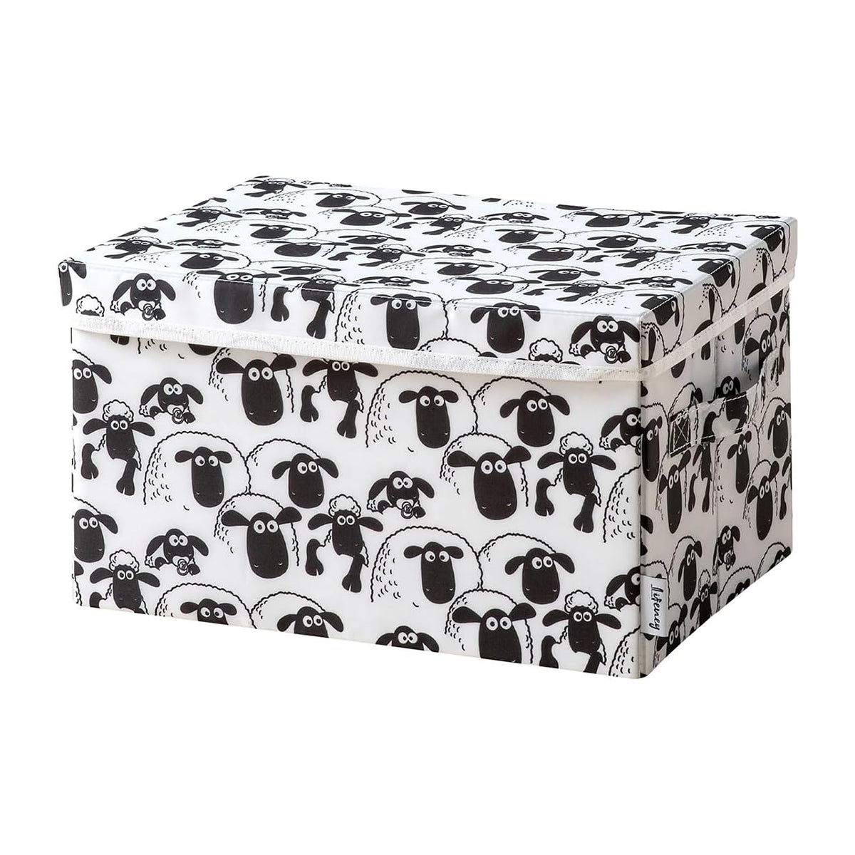 Boîte de rangement avec couvercle fond blanc Lifeney Shaun le mouton Fackelmann - Mathon - 1