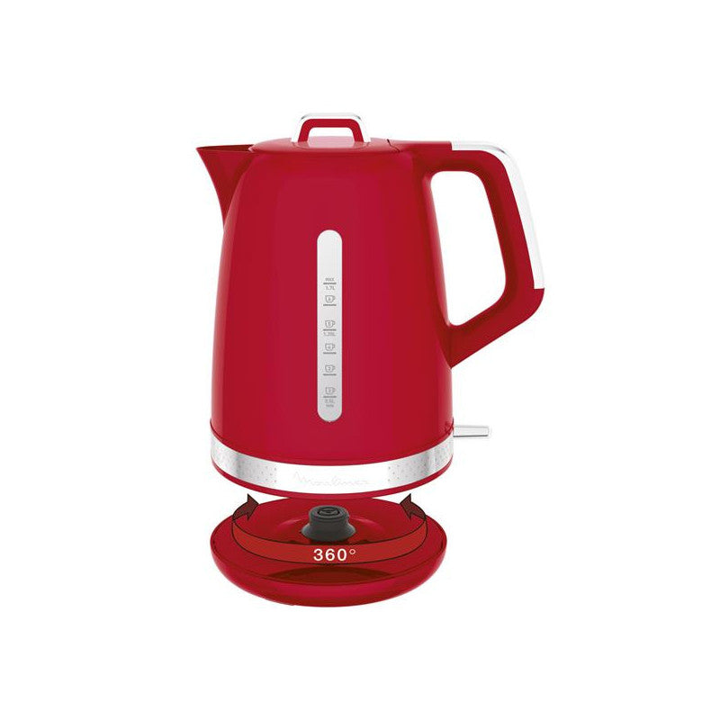 Bouilloire Soleil 1,7l 2400w Retro Rouge   - By320510 Moulinex - Mathon - 3