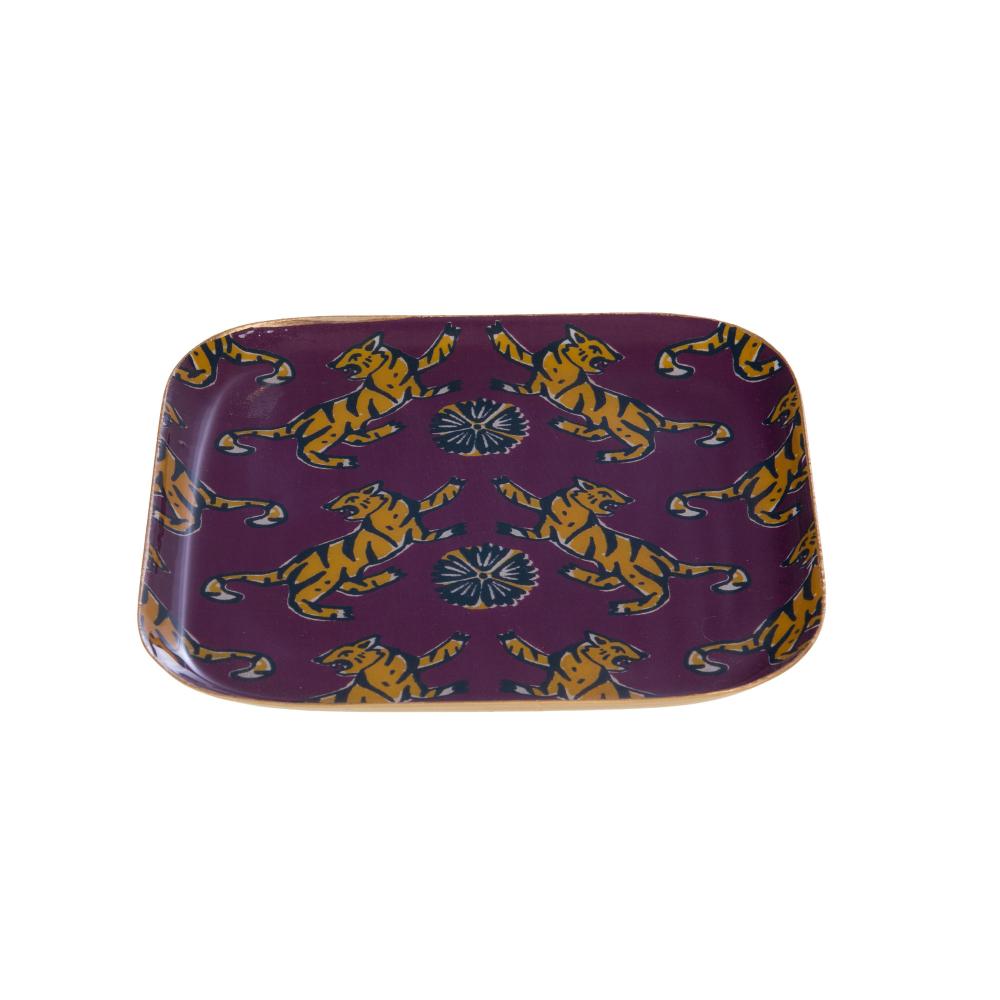 Plateau Jasper carré en métal Amadeus - Mathon - 2