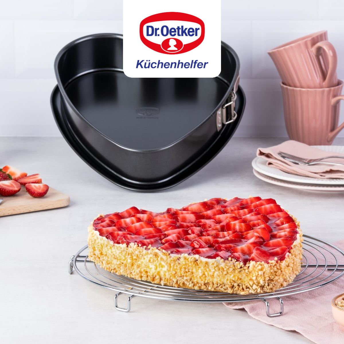 Ensemble de 2 Moules à charnière en forme de cœur 25 cm Dr. Oetker Dr. Oetker - Mathon - 6