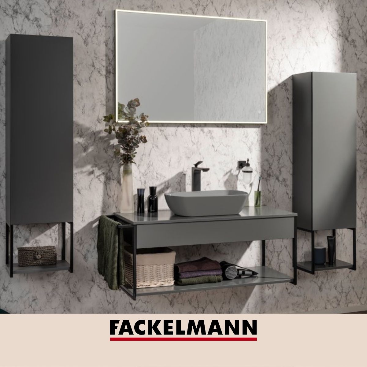 Distributeur de savon noir mat  New York Fackelmann - Mathon - 2