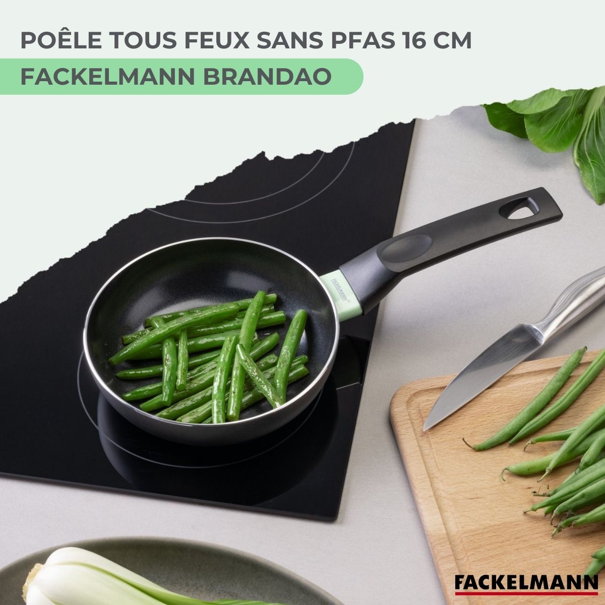Poêle 16 cm aluminium revêtement céramique antiadhésif sans PFAS  Brandao Fackelmann - Mathon - 2