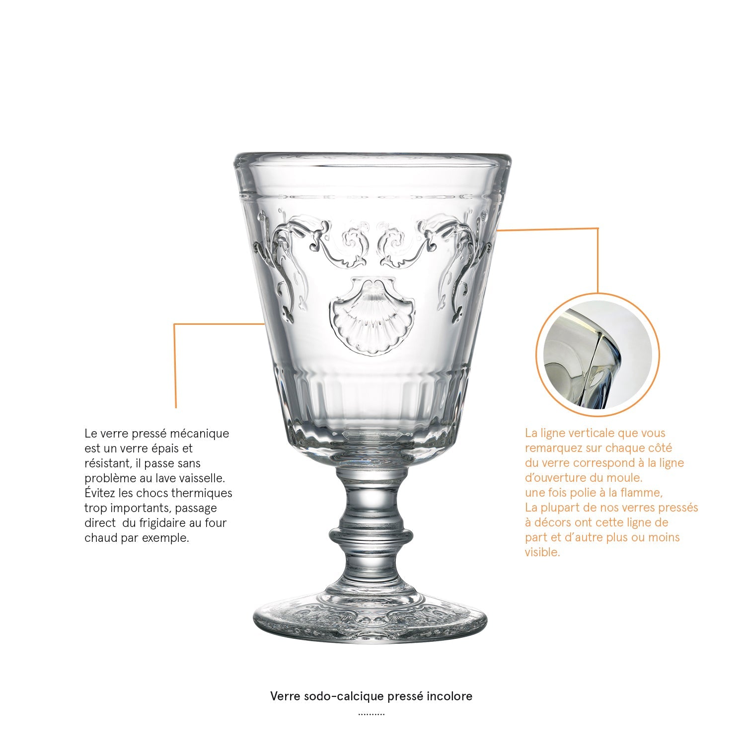 Lot de 6 verres à vin, VERSAILLES La Rochère - Mathon - 4