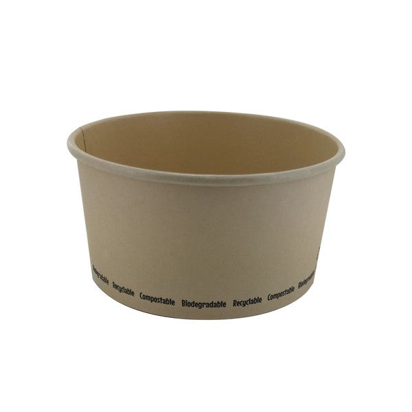 Saladier rond en carton fibre de bambou "Buckaty" 750 ml Diam: 15 cm 15 x 12,8 x 6 cm - 45 unités FirstPack - Mathon