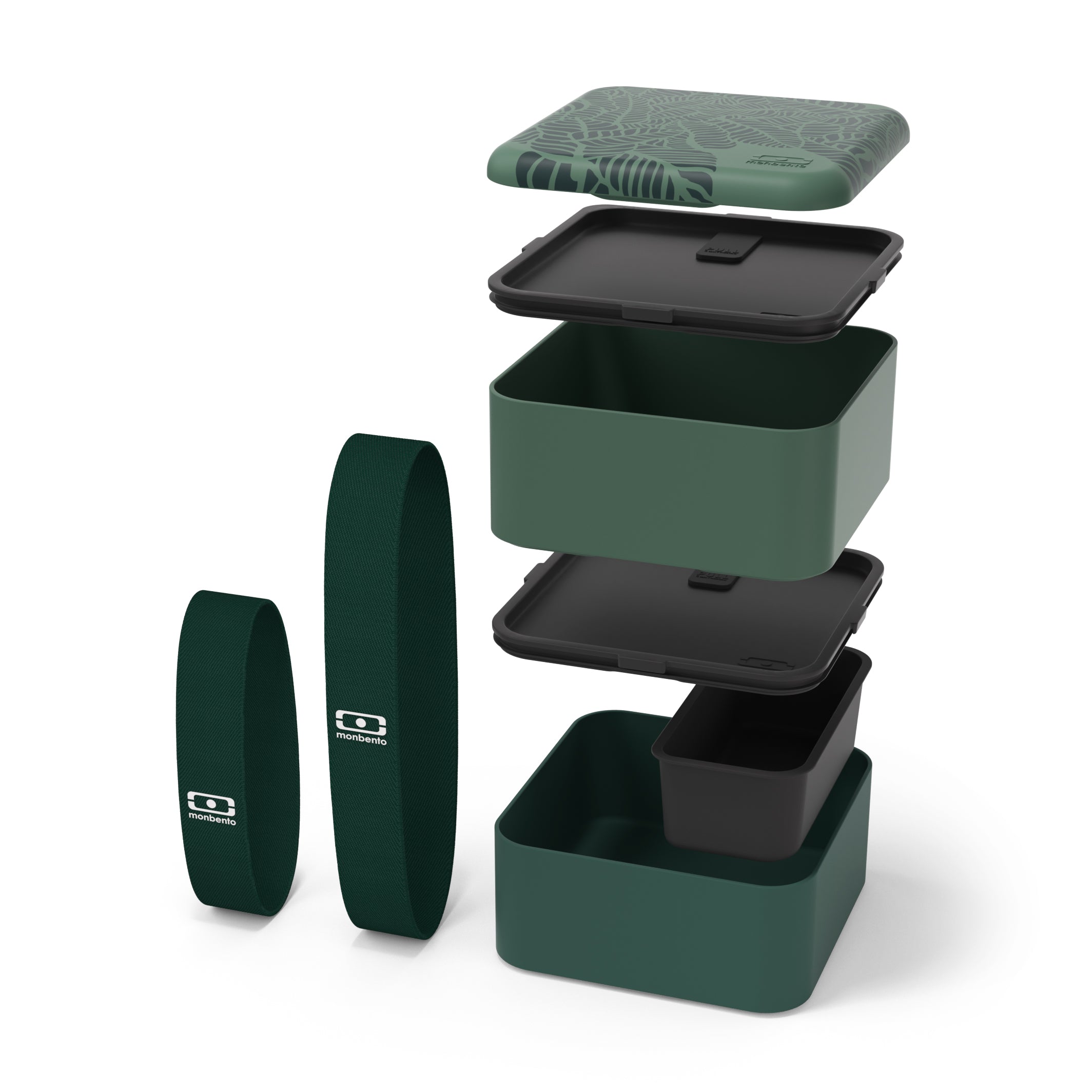 Lunch box 2 compartiments Square 1,7L Made in France  Jungle Monbento - Mathon - 4