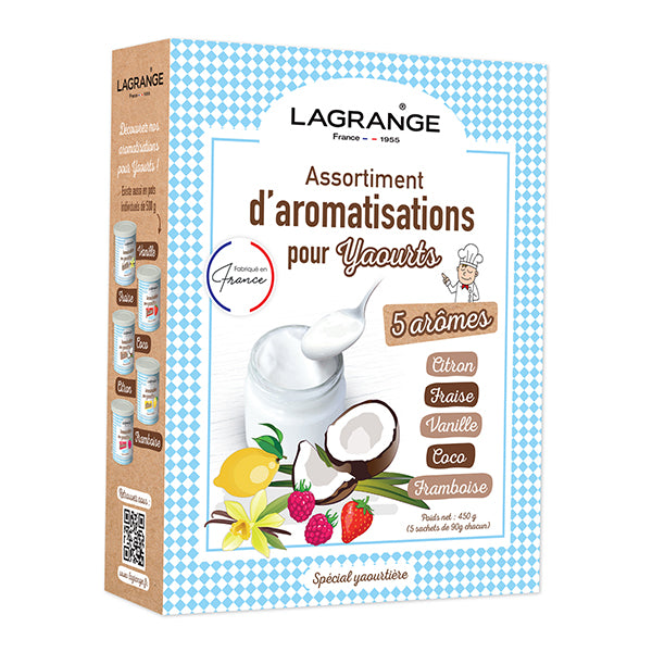 Assortiment de 5 arômes pour yaourt 425 g Lagrange - Mathon - 1