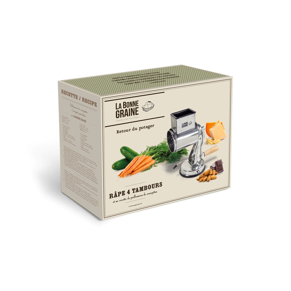 Râpe inox 4 tambours - fixation ventouse La Bonne Graine - Mathon - 2