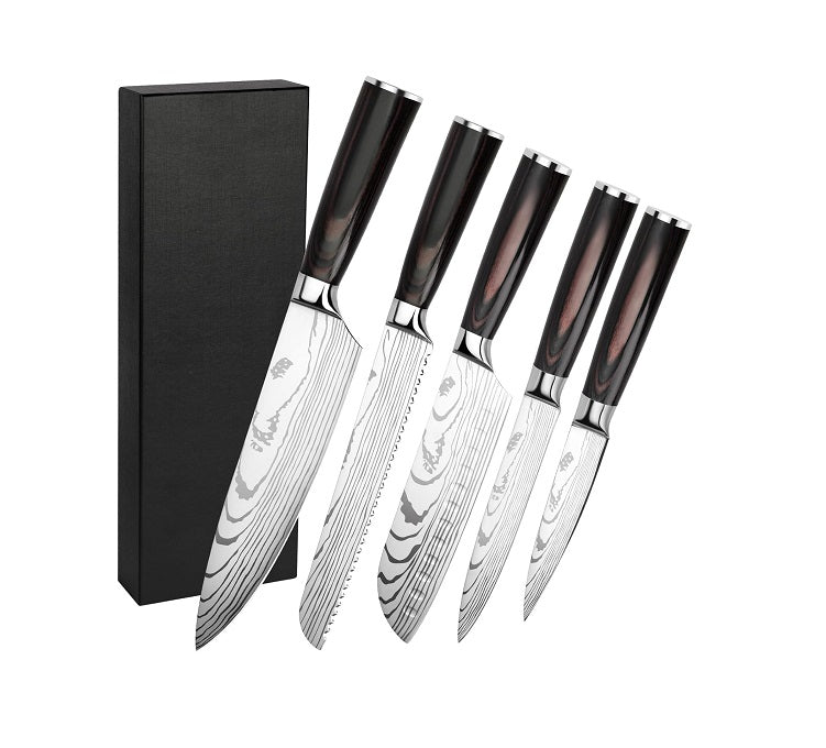 Couteau Japonais Acier Inoxydable à haute teneur en carbone avec Poignée Ergonomique Vendos85 - Mathon