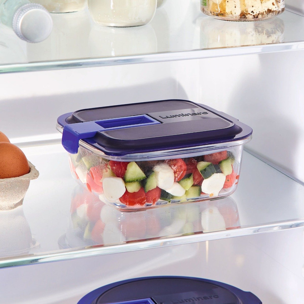 Lot de 3 boites de conservation (1 rectangle 38 cl et 2 carrées 76 cl) Easy Box - Luminarc Luminarc - Mathon - 2