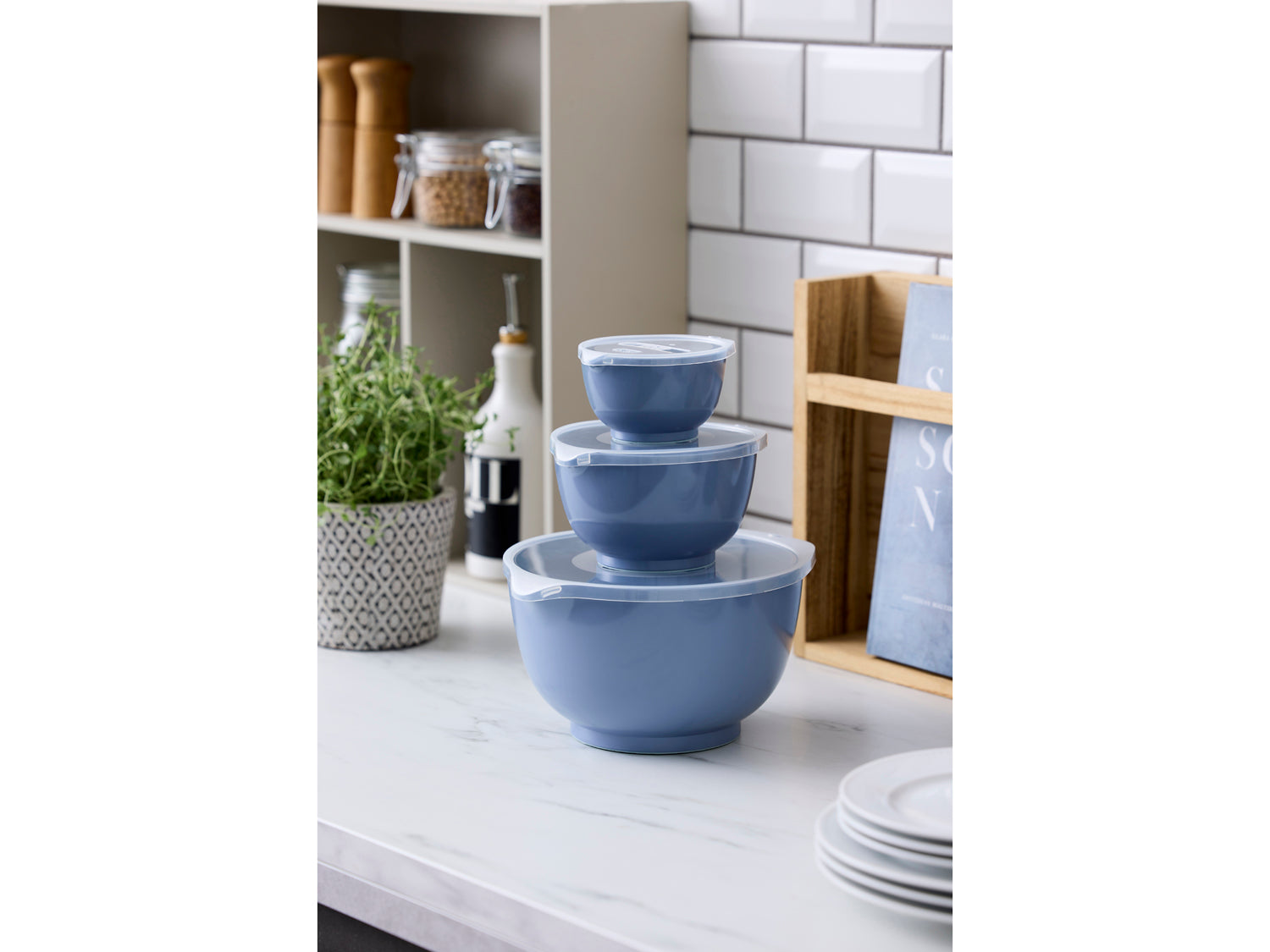 Set de bols 6 pces NEW MARGRETHE en durostima® Bleu pastel Rosti - Mathon - 2