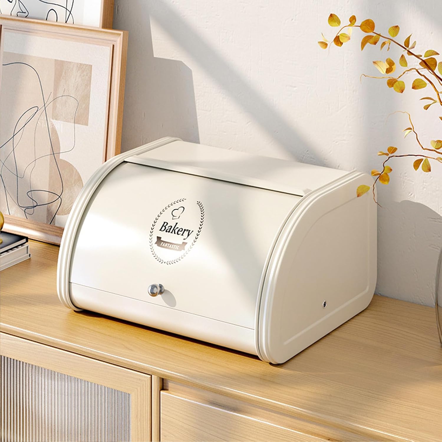 Boîte de rangement à pain blanc crème Vendos85 - Mathon