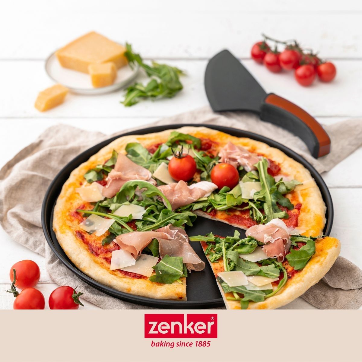 Set de 3 plaques à pizza et une grille de superposition 29 cm Zenker Special Countries Zenker - Mathon - 2