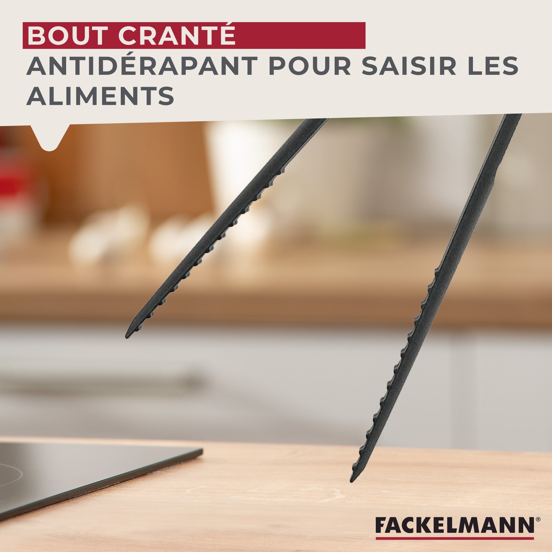 Ensemble de 2 Pinces de cuisine multifonction 31,1 cm  Basic Fackelmann - Mathon - 4