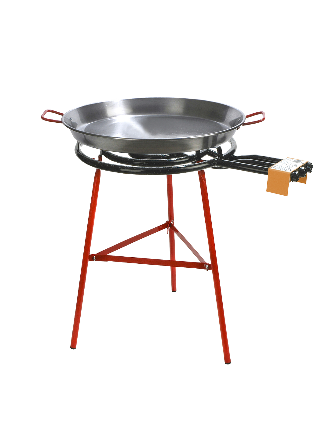 Set Paella Ibiza Plat à Paëlla Poli 70 Cm 18 Parts / Réchaud 60 Cm 21,00 Kw / 3 Pieds Renforcés Le Pratique - Mathon