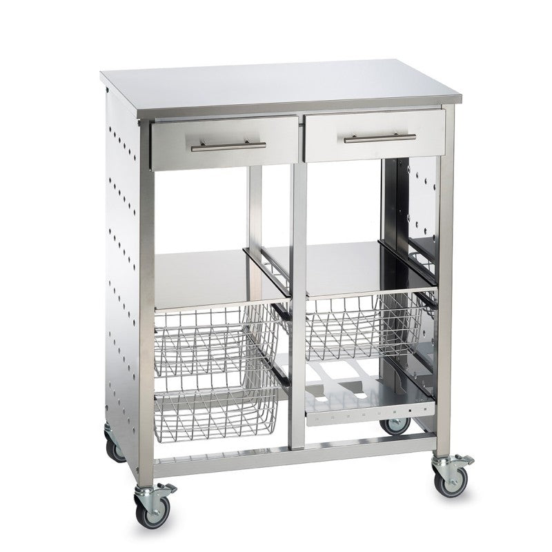 Grande desserte de cuisine malmö inox – élégance inox, capacité xxl et mobilité professionnelle Don Hierro - Mathon - 3